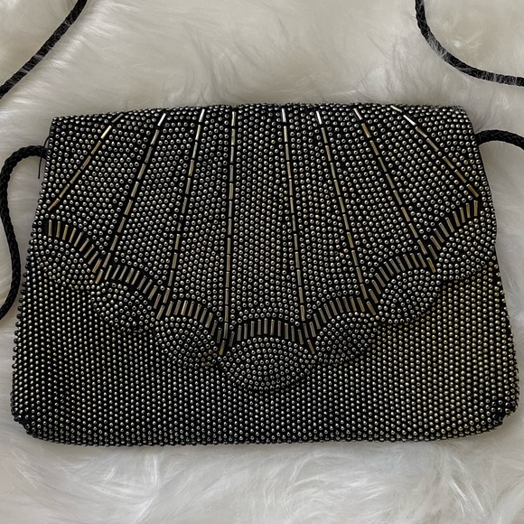 Black Beaded Evening Bag - Picture 2 of 6